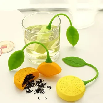 

Fruit Shaped Tea Strainer Silicone Lemon Design Loose Tea Leaf Strainer Bag Herbal Infuser Filter Tools