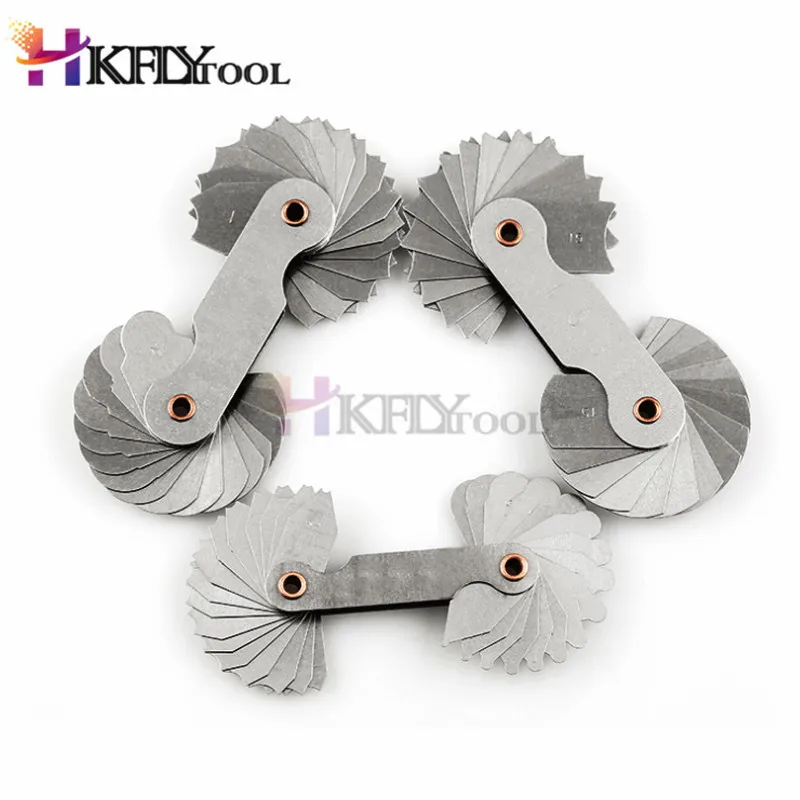 

Stainless Steel R1-6.5mm Radius Fillet Gauge Gage Measuring Tool External Internal Concave Convex Measuring Gauging Tool