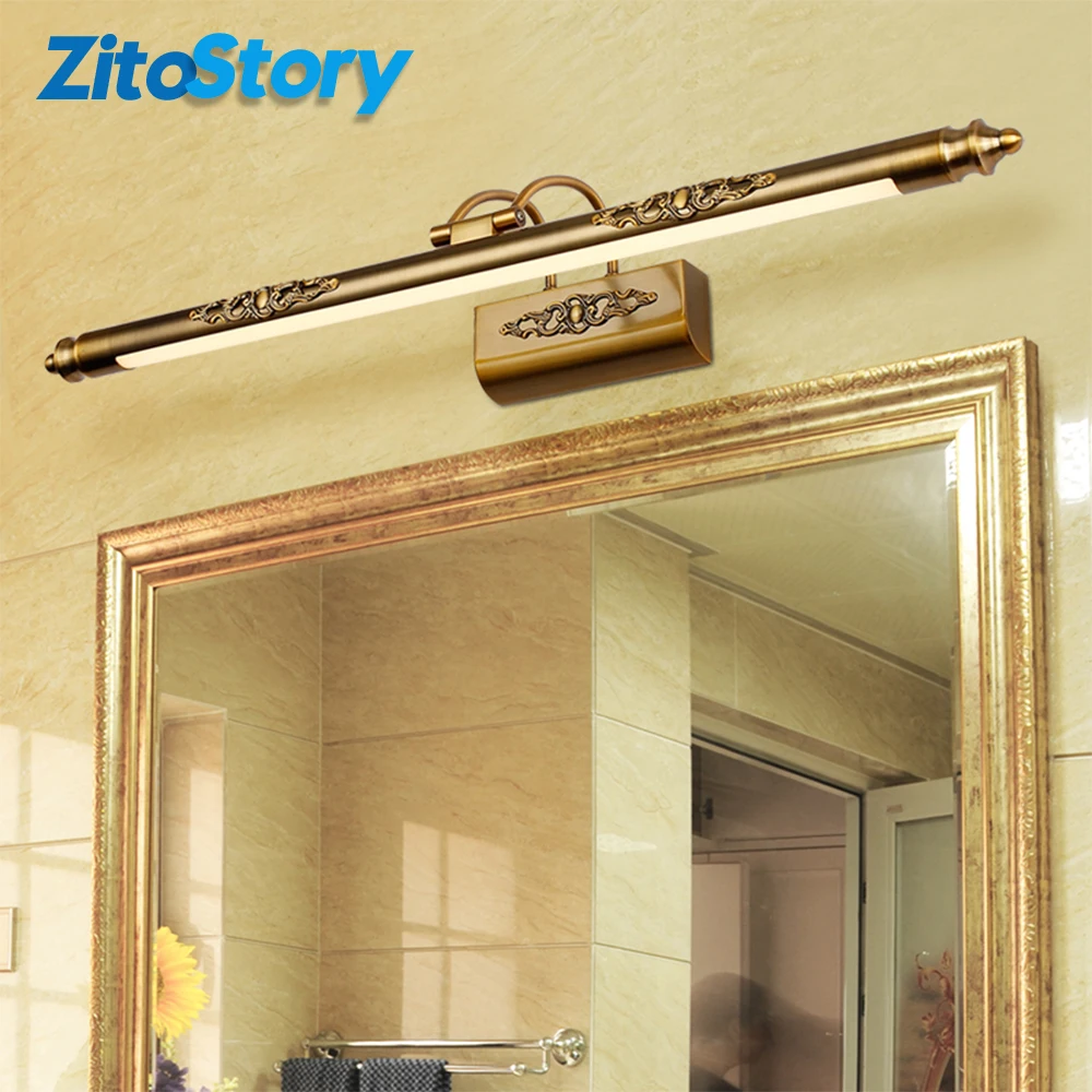 

Bathroom Waterproof LED Wall lamps Cabinet vanity Mirror lights Bronze toilet vanity wall sconces CE makeup lighting fixtures