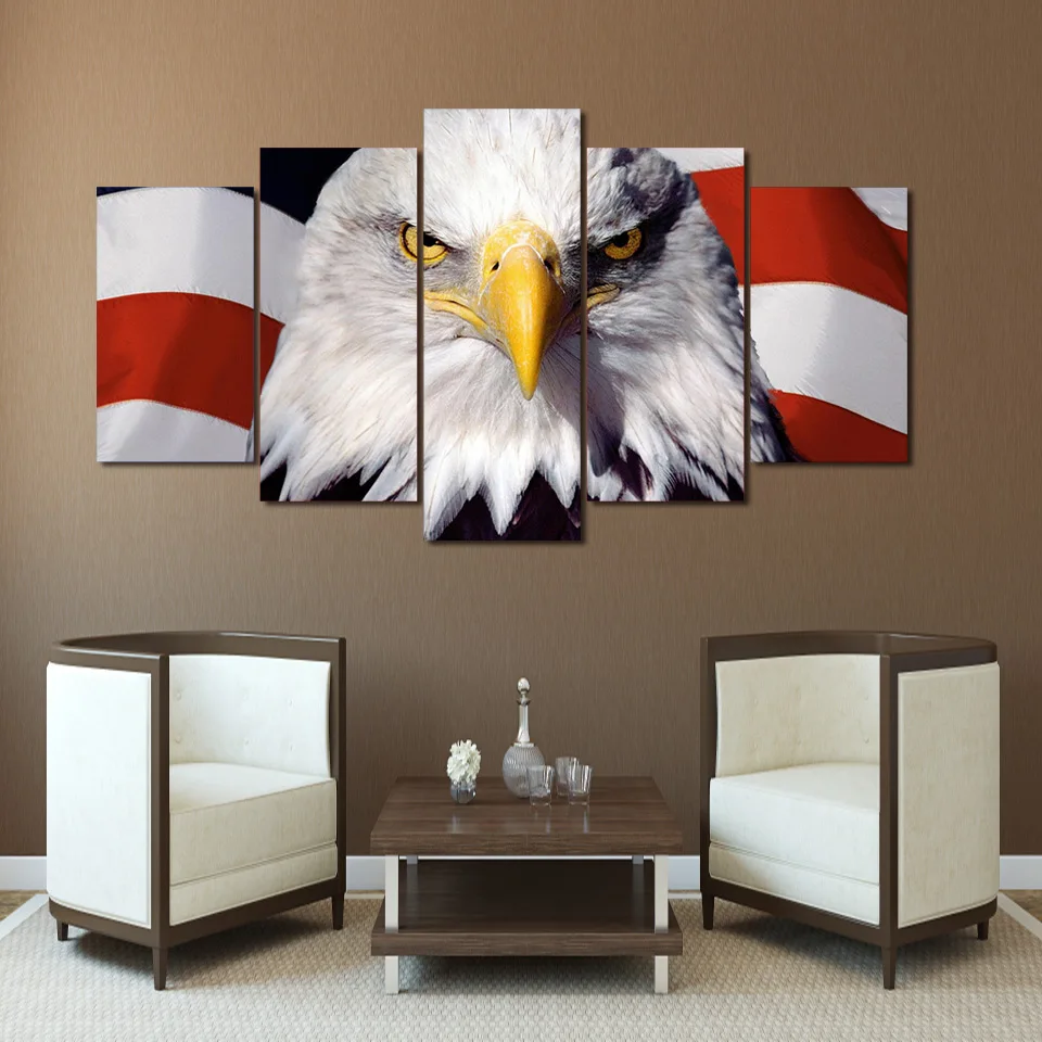 5-Pieces-Canvas-Prints-eagle-flag-usa-painting-Wall-Art-Panels-Poster-Pictures-For-Living-Room (1)