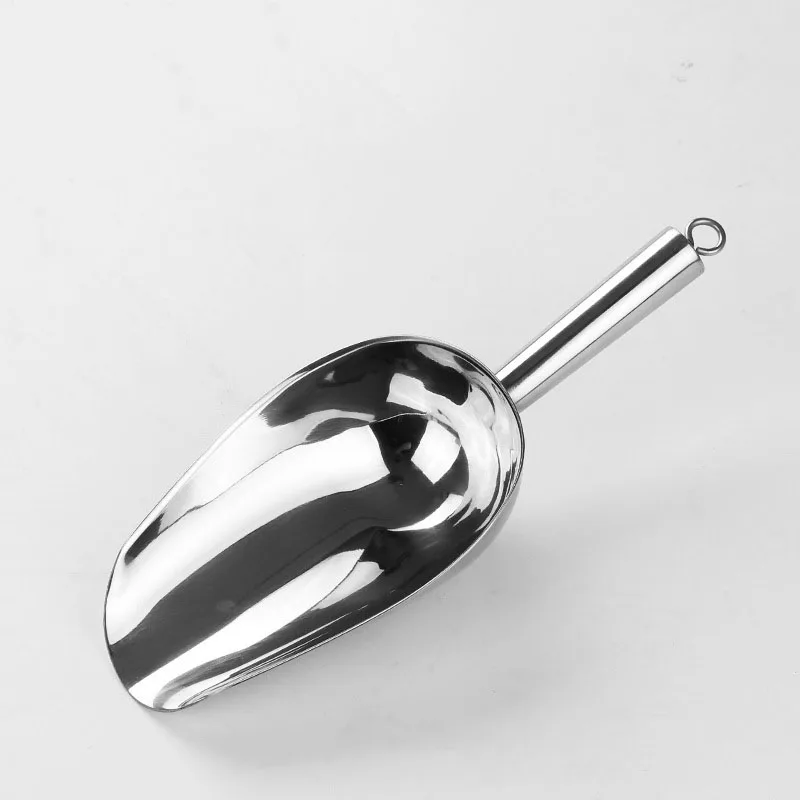 1pc stainless scoop Лопатка для льда из нержавеющей стали пластиковый кубик льда совок для свадьбы конфеты мучной кофе фасоли буфет отделка под дерево аксессуары кухонная посуда - Цвет: 1pc stainless scoop