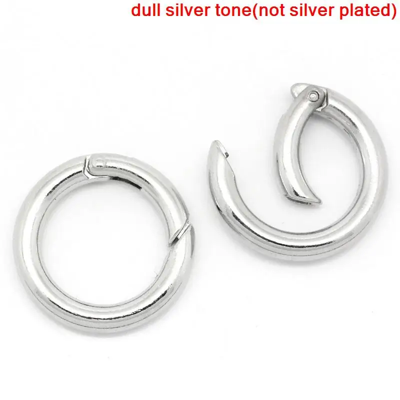 

DoreenBeads Zinc metal alloy Safety Rings Round Silver Tone 25.0mm(1") Dia, 1 Piece 2016 new