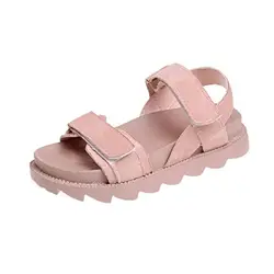 2019 Летняя женская обувь без шнуровки на толстой подошве сандалии на плоской подошве S-202