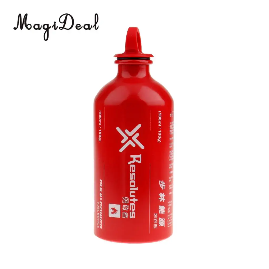 MagiDeal Aluminum Liquid Fuel Bottle Outdoor Camping Stove Gas Oil Container 500/750/1000/1500ML for Camping Hiking Travel