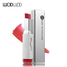 WODWOD бренд 6 цветов Макияж для губ матовый двойной цвет губная помада стойкий карандаш для губ Rouge красный Batom Водонепроницаемая косметика