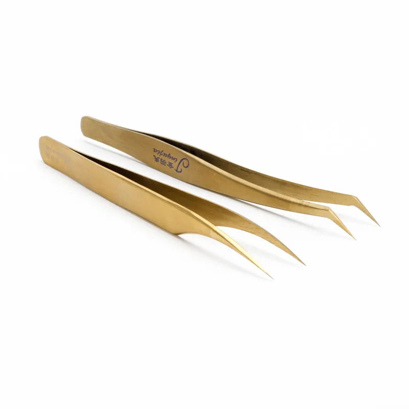 Seashine Profession Volume Eyelash Extension Gold Curler Lash Tweezers