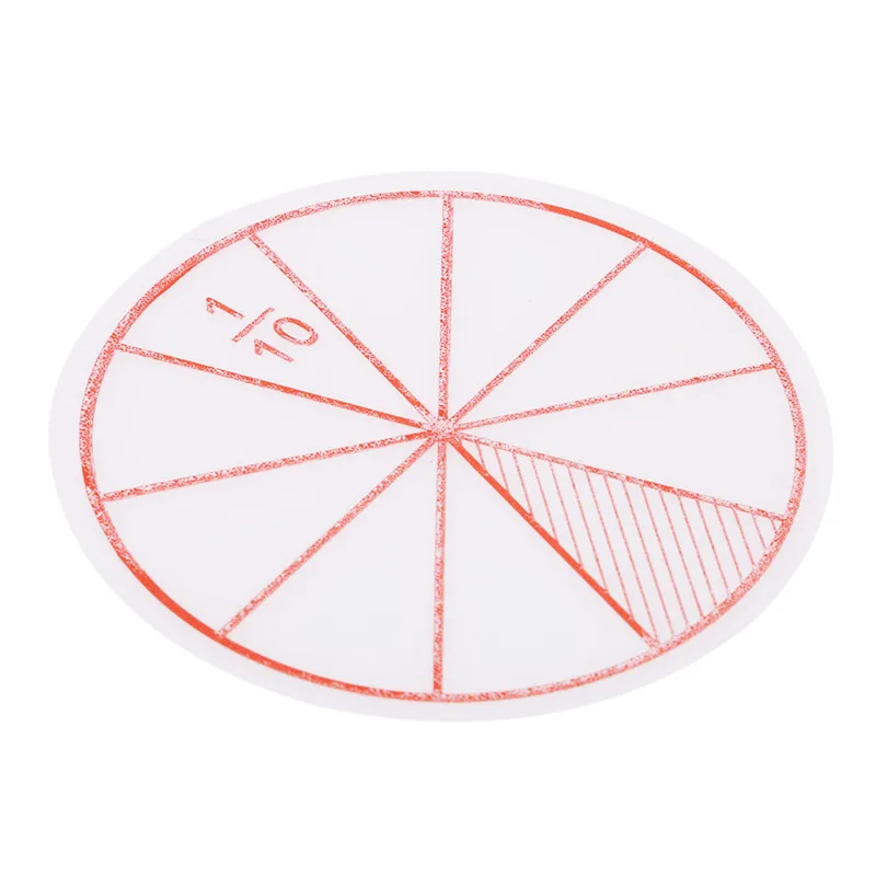 12pcs Plastic Numbered Fractions Circles Math Chips Mathematics Number Toy Math Toys
