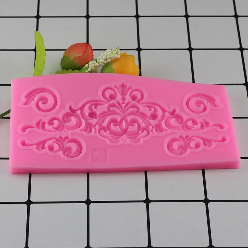 Mujiang завитки в стиле барокко рельефная силиконовая формочка виде цветов Vine Fondant