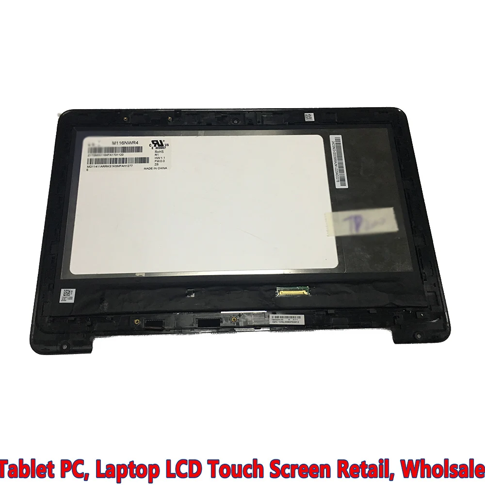 

11.6" LCD touch screen digitizer + bezel M116NWR4 tablet for ASUS conversion flip book TP200 TP200S TP200SA screen replacement