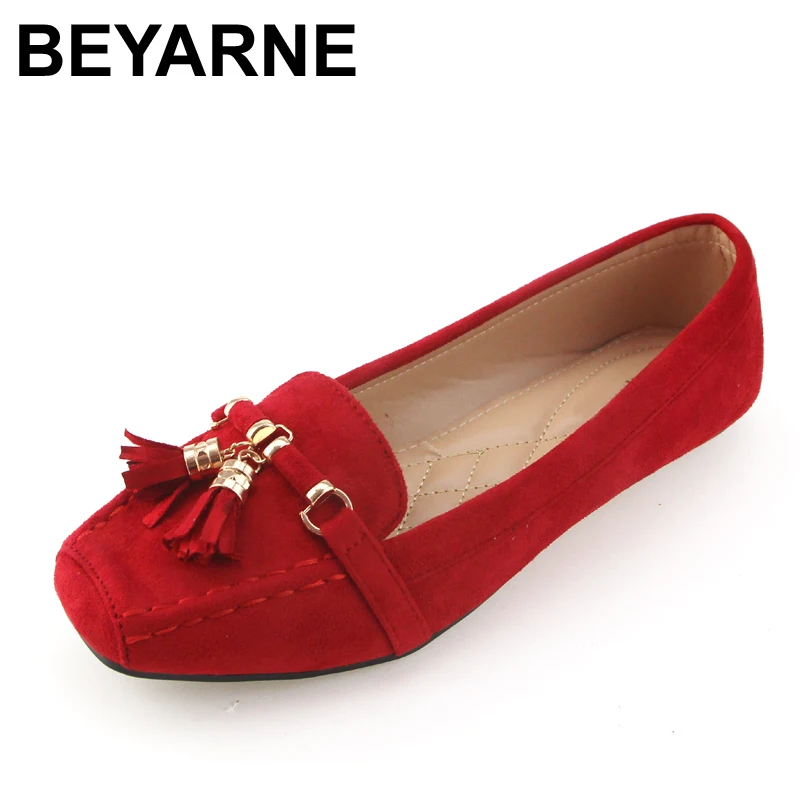 Beyarne Brand Spring Women Shoes Flats Leather Beyarne Brand Spring Women Shoes Flats Leather