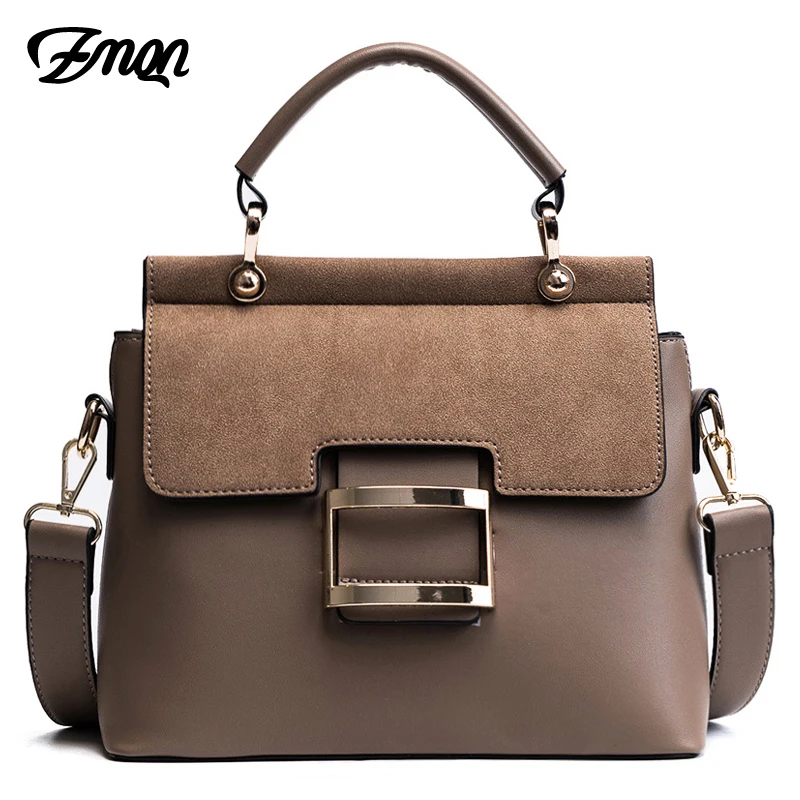 ZMQN النساء حقيبة خمر حقائب كتف 2019 مشبك بو حقائب يد جلدية Crossbody حقائب للنساء الشهيرة العلامة التجارية الربيع كيس فام C219