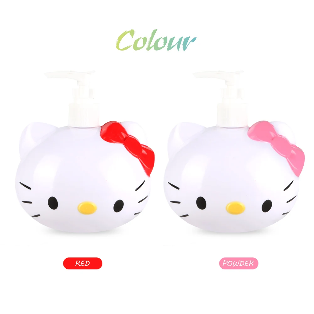 

Cartoon Hello Kitty Foaming Soap Pump Shampoo Dispenser Portable Bottle Traveler Lotion Bath Shampoo Containers X
