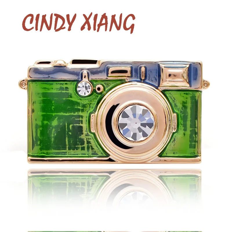 

CINDY XIANG 3 Colors Choose Enamel Camera Brooch Fashion Badges Creative Brooches For Women And Men Unisex Pins Icon Kids Gift