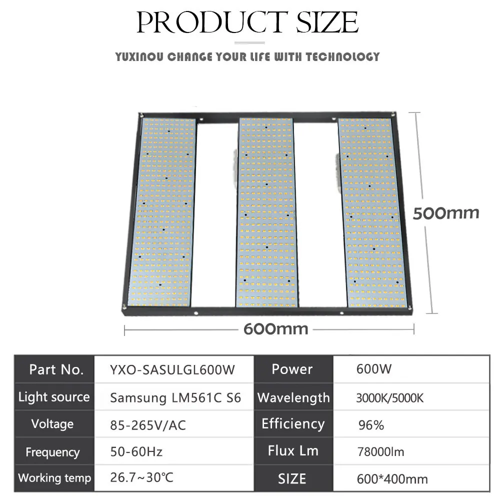 Samsung LM561C S6 200 Вт 400 Вт 600 Вт Светодиодный светильник с регулируемой яркостью для выращивания полный спектр светодиодный светильник для замены HPS 1000 Вт лампа для выращивания растений в помещении