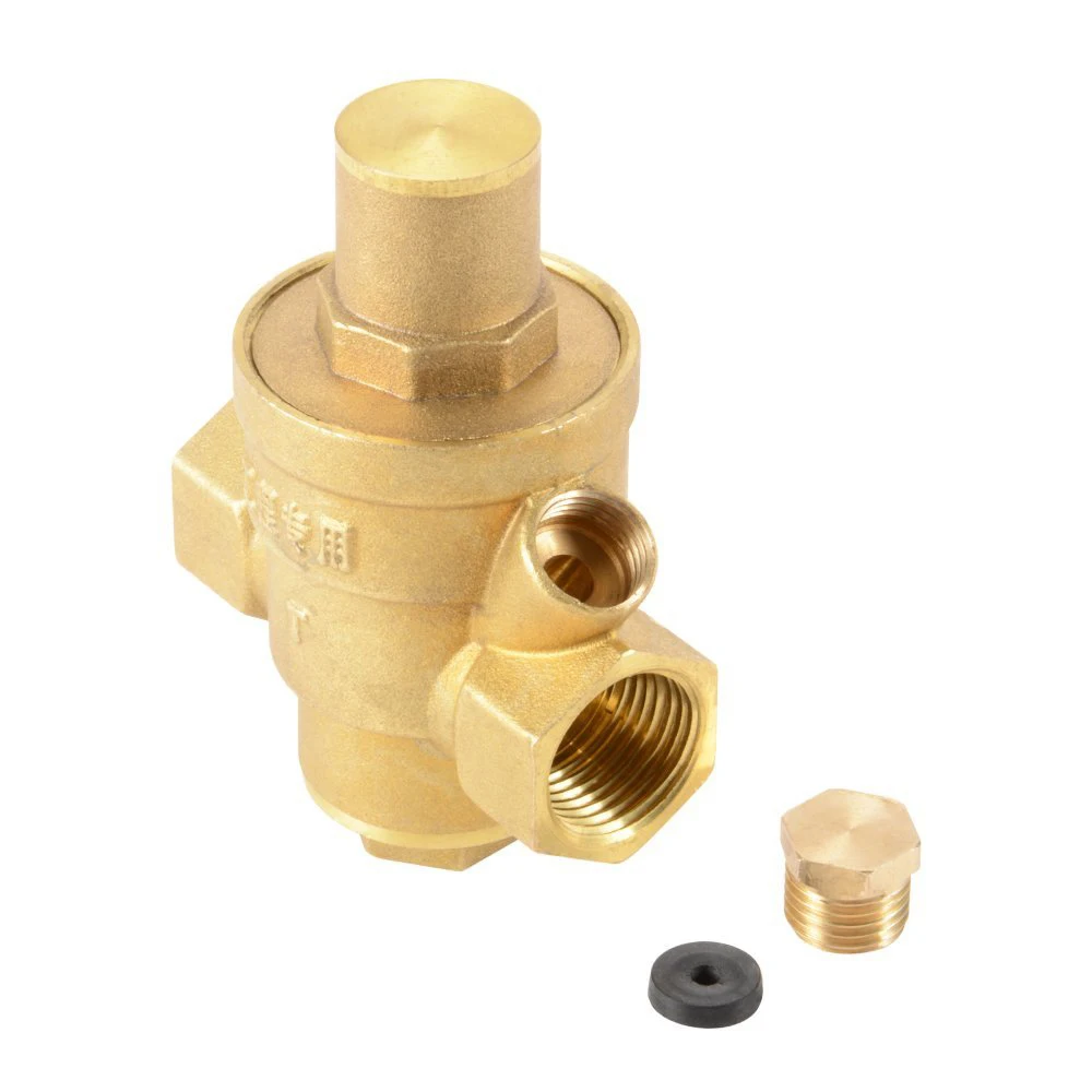DN15 1/" латунные клапаны для снижения давления воды регулируемый предохранительный клапан с манометром AD013
