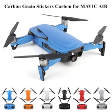 Waterproof PVC Carbon Grain Graphic Stickers Full Set Skin Decals for DJI MAVIC AIR Drone body&Arm&Battery&Controller