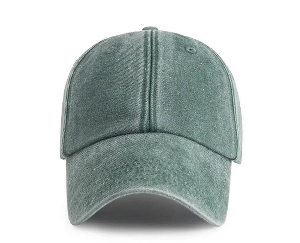 30pcs Retro Blank Washed Jean Cotton Baseball Caps for Men Spring