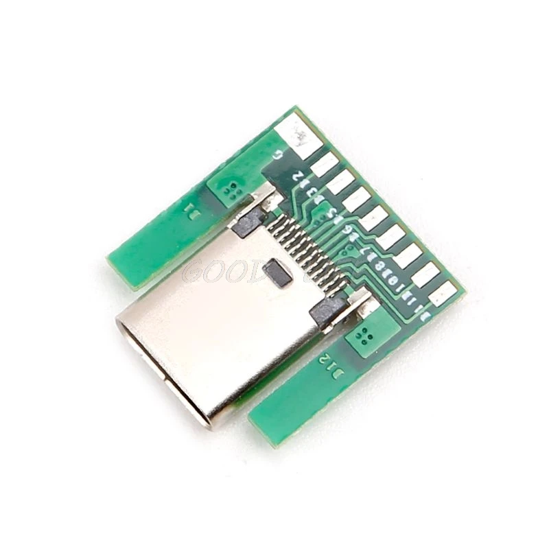 

USB 3.1 Type C Female Socket Connector Plug SMT Type With PC Board DIY 24pin