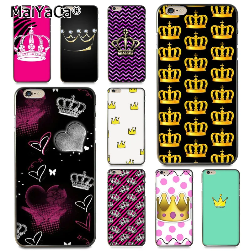 Best MaiYaCa PRINCESS Queen crown king Hot selling fashion design cell Case for Apple iPhone 8 7 6 6S Plus X 5 5S SE 5C Cover