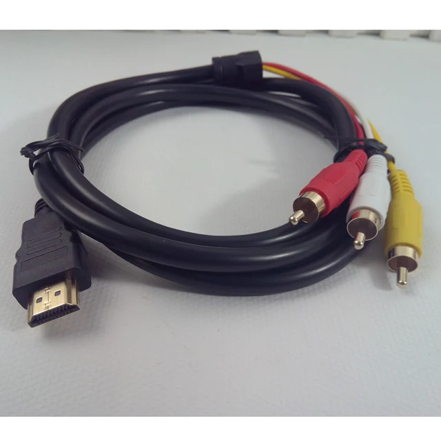 1080P HDMI Male to 3RCA Audio Video AV Output Transmit Cable Cord