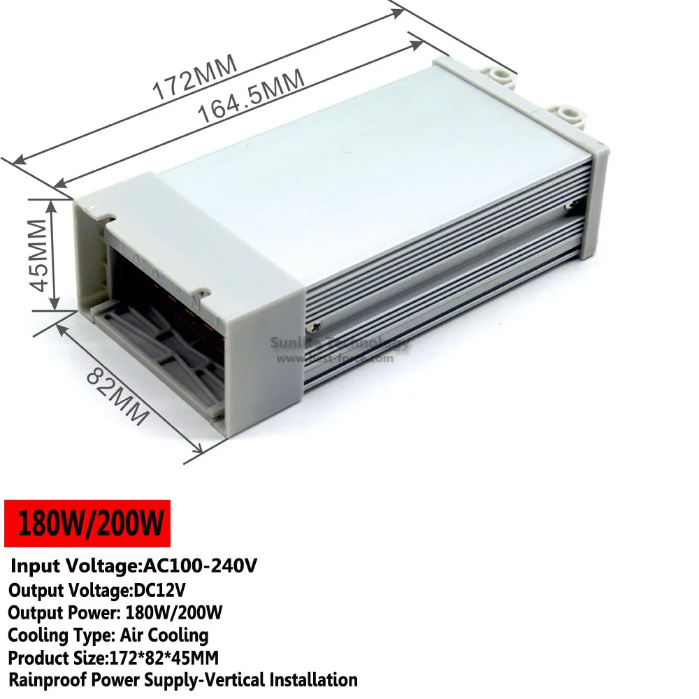 Один Выход DC12V машинка для стрижки 48 Вт 60 Вт 72 Вт 100 W 120 W 150 W 180 W 200 W 240 W 250 W 300 W 350 W 360 W 400 W непромокаемые трансформатор освещения для света