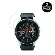 2pcs HD Clear Tempered Glass Screen Protective Film 42mm/46mm Diameter Anti-scratch Protector For Samsung Galaxy Smart Watch hd film mobile phone protective film scratch hd tape packaging for samsung galaxy s3