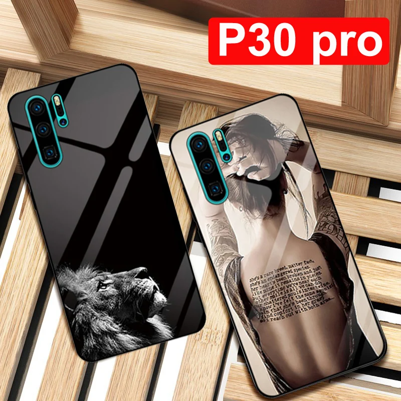 Чехол для Hauwei P30 pro силиконовая ТПУ Рамка стеклянная жесткая задняя крышка Pro