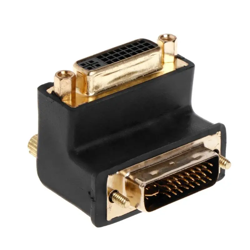 90 Degree Right Angled DVI 24+5 D DVI-D Digital Dual Link Male To Female Extension Adapter for HDTV LCD Monitor
90 Degree Right Angled DVI 24+5 D DVI-D Digital Dual Link Male To Female Extension Adapter for HDTV LCD Monitor