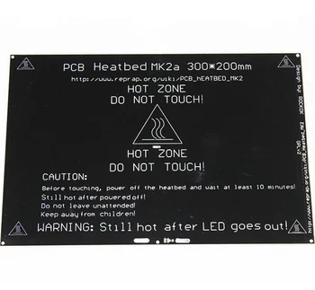 

RepRap MK2A 300*200*3.0mm Heated Bed Ramps 1.4 PCB Aluminum Heatbed MK3 Heated Bed For 3D Printer Parts