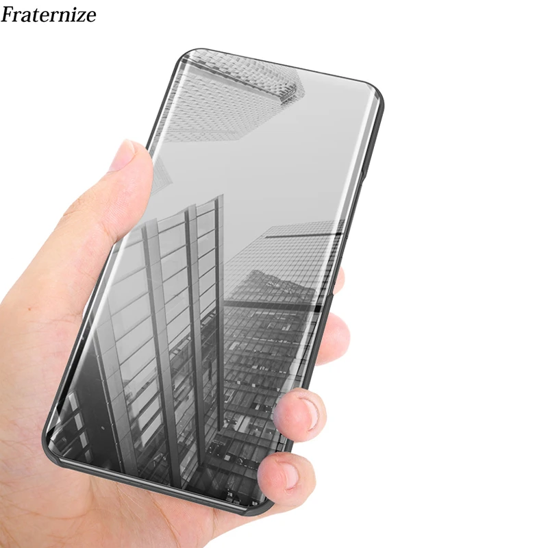 Роскошный умное зеркало для Oneplus 6 t откидной кожаный чехол полный one plus чехлы