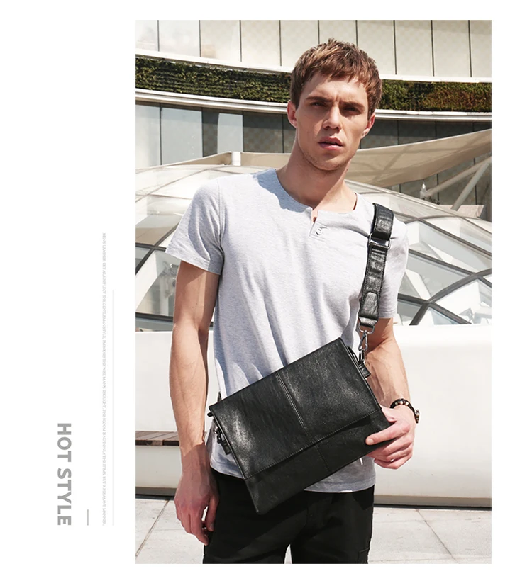 Роскошная брендовая кожаная мужская сумка, повседневная мужская сумка-мессенджер, винтажная кожаная сумка через плечо, мужской деловой портфель, маленькая сумка на плечо