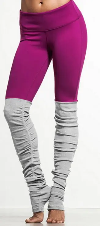 Для женщин Фитнес Леггинсы для женщин тренировки спортивные Брюки для девочек пикантные сетчатые Йога Леггинсы Спортивная одежда спортивный зал Колготки - Цвет: purple 2