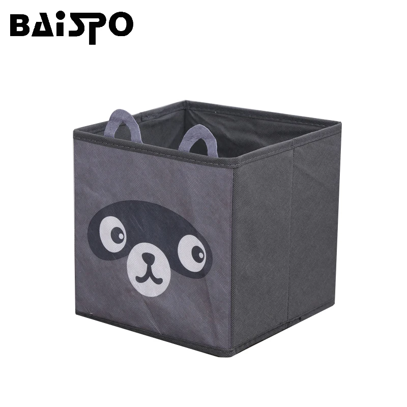 

BAISPO Folding Storage Basket Cartoon Large Child Toy Clothes Storage Basket Sundries Wardrobe Living Bath Room Storage Box