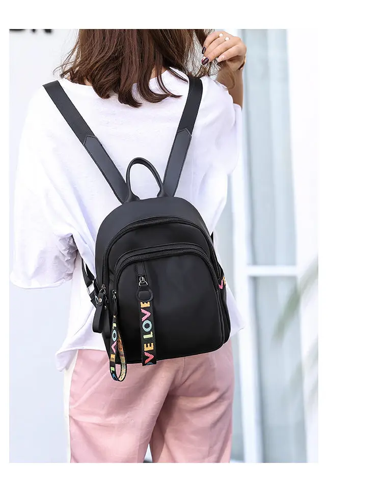verão pequena mochila feminina moda design preto mochila saco