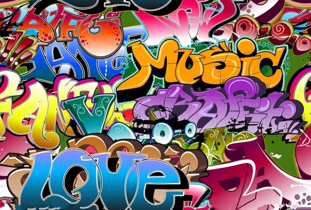 

SHENGYONGBAO 7x5ft Vinyl Custom Digital Photography Backdrops Prop Photo Studio Background Graffiti TY-098