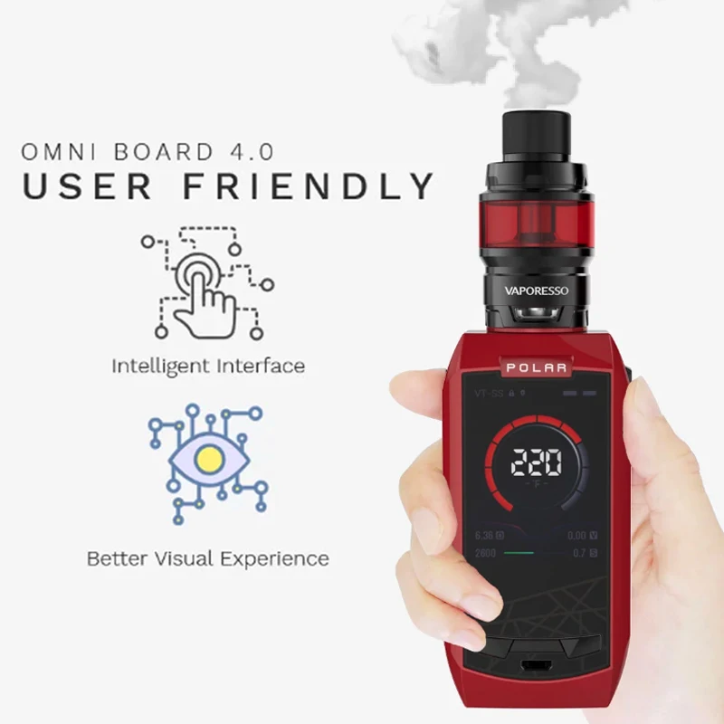 Оригинальный комплект Vaporesso POLAR с 220 Вт каскадным баком Baby SE 6 5 мл катушка GT Meshed 0 18
