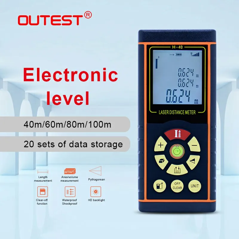 

OUTEST New type laser rangefinders 40M 60M 80M 100M digital laser distance meter with electronic level VS traditional Bubble