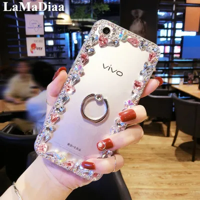 Luxury Bling Color Diamond Finger Ring Holder Stand Phone