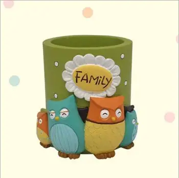 

Resin Owl Home Decoration Crafts Holder Container Craft Gift Ornament E483
