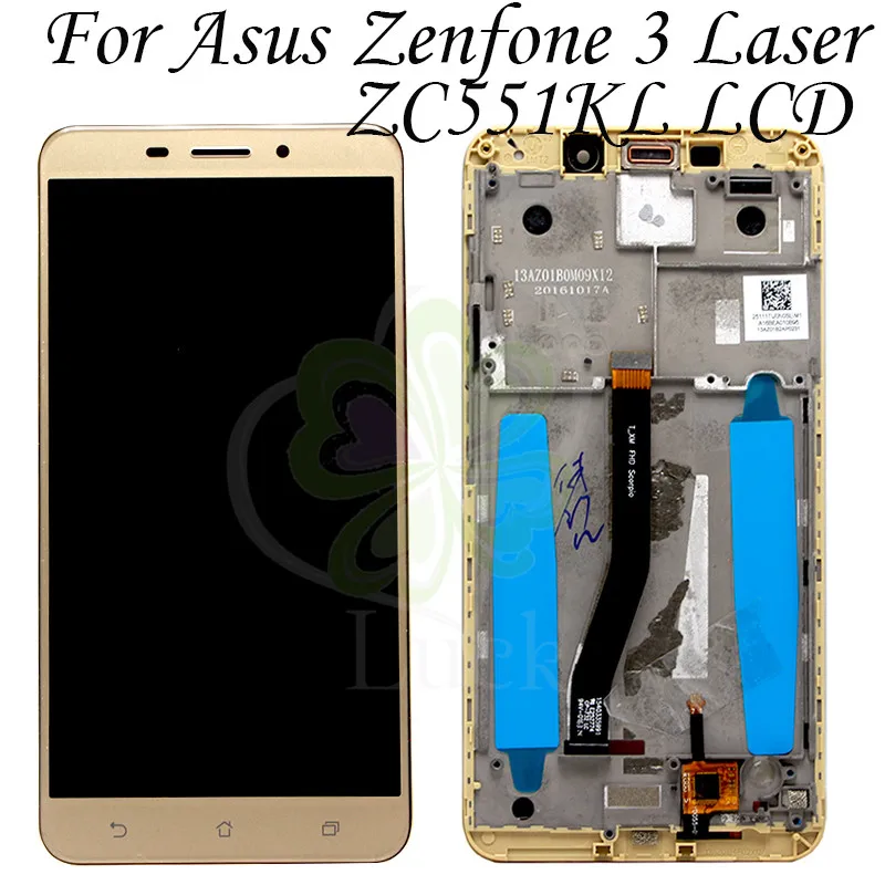 ЖК дисплей 5 дюйма для ASUS Zenfone 3 Laser ZC551KL с рамкой сенсорный экран дигитайзер замена