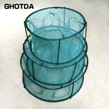 

Foldable Nylon Fishing Net Catch Crab Fish Crawdad Shrimp Minnow Mesh Cage Fishing Bait Trap Shrimping Net