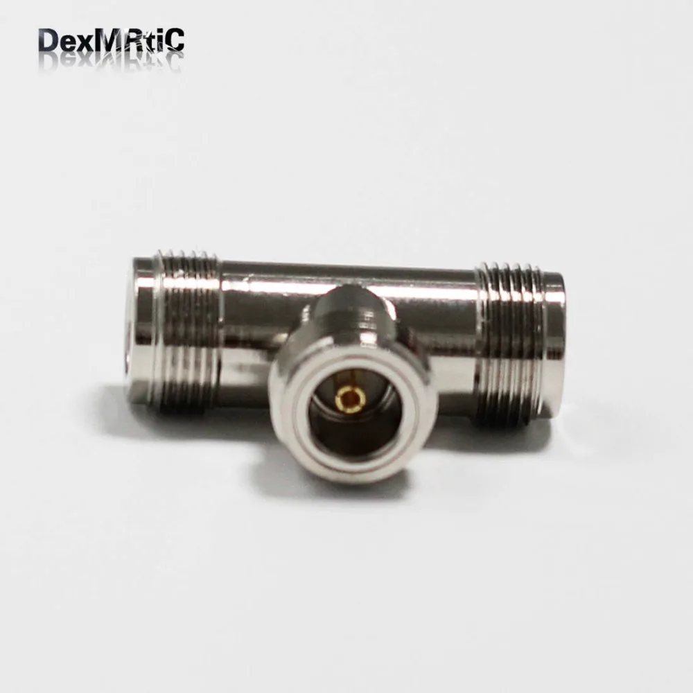 

1PC N Female Jack to 2*N Female Jack RF Coax Adapter convertor T type splitter Nickelplated NEW wholesale
