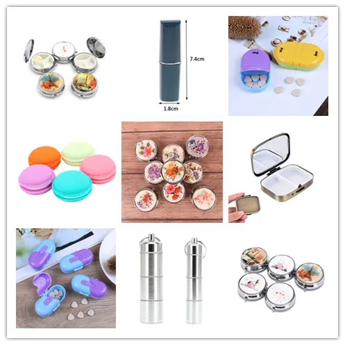 

1PC Portable Mini Pill Case Medicine Box Travel Tablet Holder Container Makeup Jewelry Refillable Bottles Multi Styles Hot
