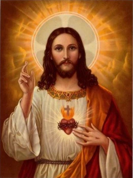 

Art Religion oil painting Sacred Heart of Jesus 24x36" Guaranteed
