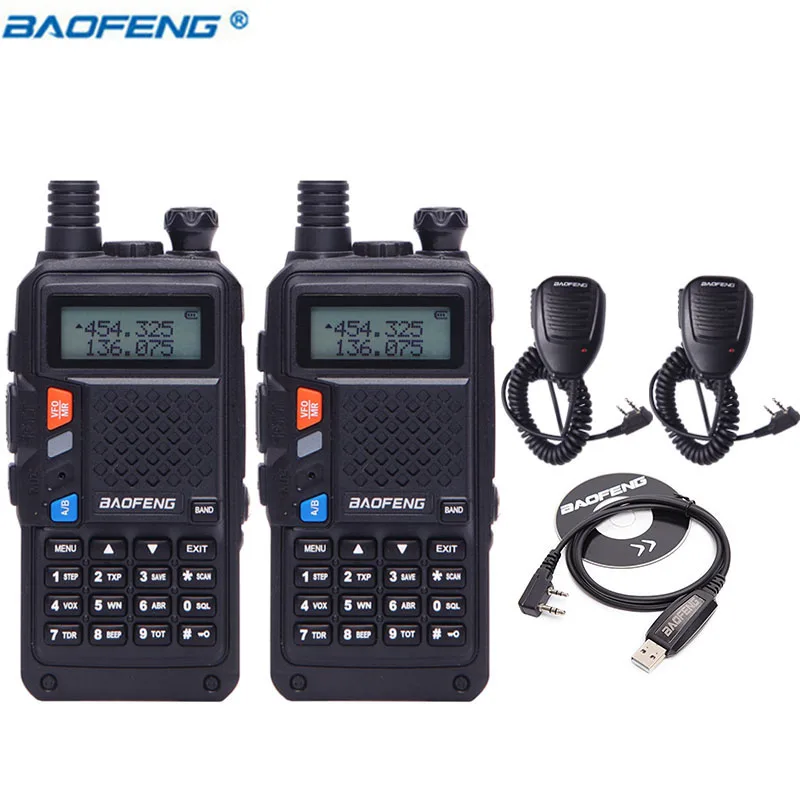 

2PCS BaoFeng BF-UVB3 Plus Walkie Talkie Powerful CB Radio Transceiver 8W 10km Long Range Handheld Radio for forest&city
