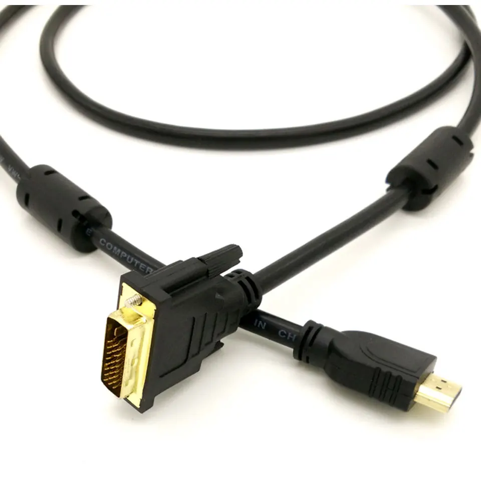 High Speed HDMI to DVI 24 + 1 pin Male to Male Adapter Converter hdmi 3D cable 1080P to Computer XBOX DVD HDTV LCD Cable (4)