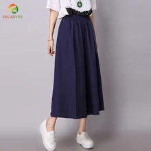 Высота талии Для женщин Повседневная юбка для девочек-школьниц Милая плиссированная Big Swing женский хлопчато-льняные юбки женская одежда плавки