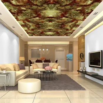 

Sky Ceiling Wall Papers Marble Stone Photo Wall Paper Murals Living Room Bedroom Thicken Self Adhesive Vinyl / Silk Wall Paper