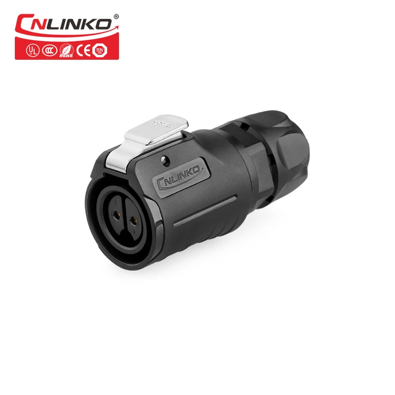  M16 2 Pin IP67 Waterproof Connector For Industry Electric Circular Connector Male Plug Panel Mount 