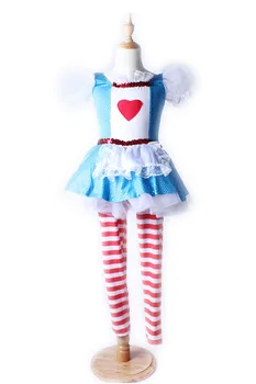 

Fall/winter Children Female New Personality Character Clown Modern Dance Dress Practice Wear Fake Two-piece